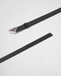 Saffiano leather belt
