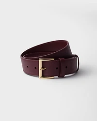 Saffiano leather belt