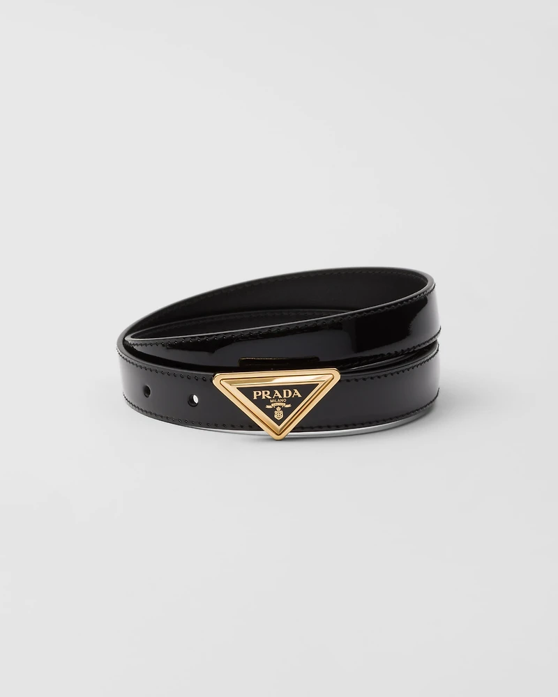 Patent leather belt