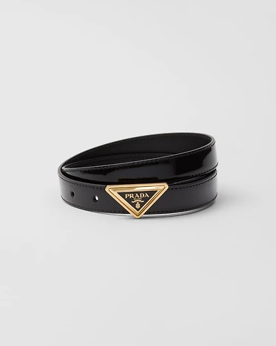 Patent leather belt