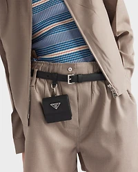 Saffiano leather belt