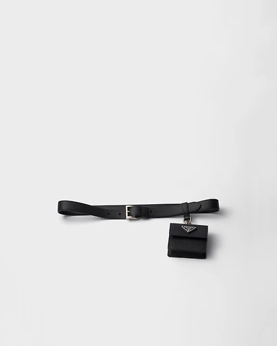 Saffiano leather belt
