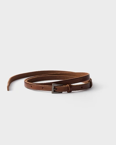 Narrow leather belt