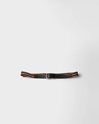 Elastic leather belt