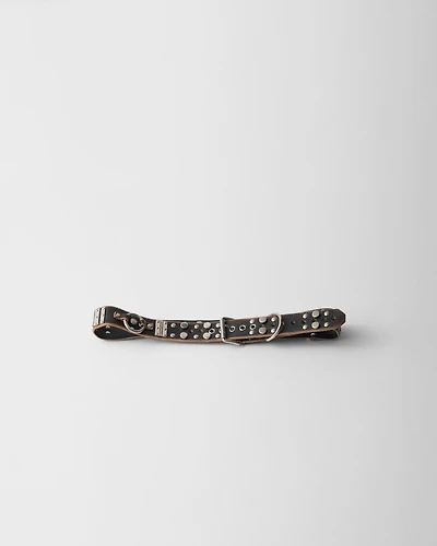 Studded leather belt