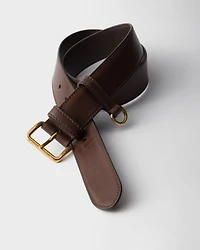 Antiqued leather belt