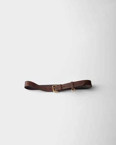 Antiqued leather belt