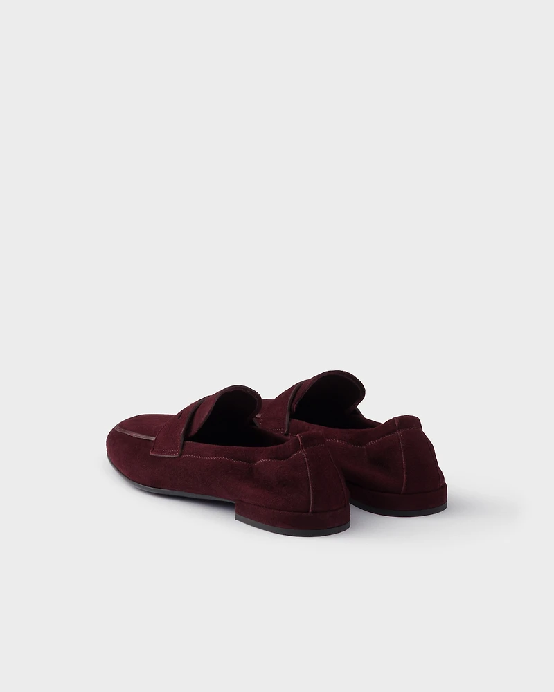 Shuffle antiqued suede loafers