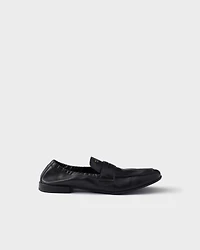 Shuffle antiqued leather loafers
