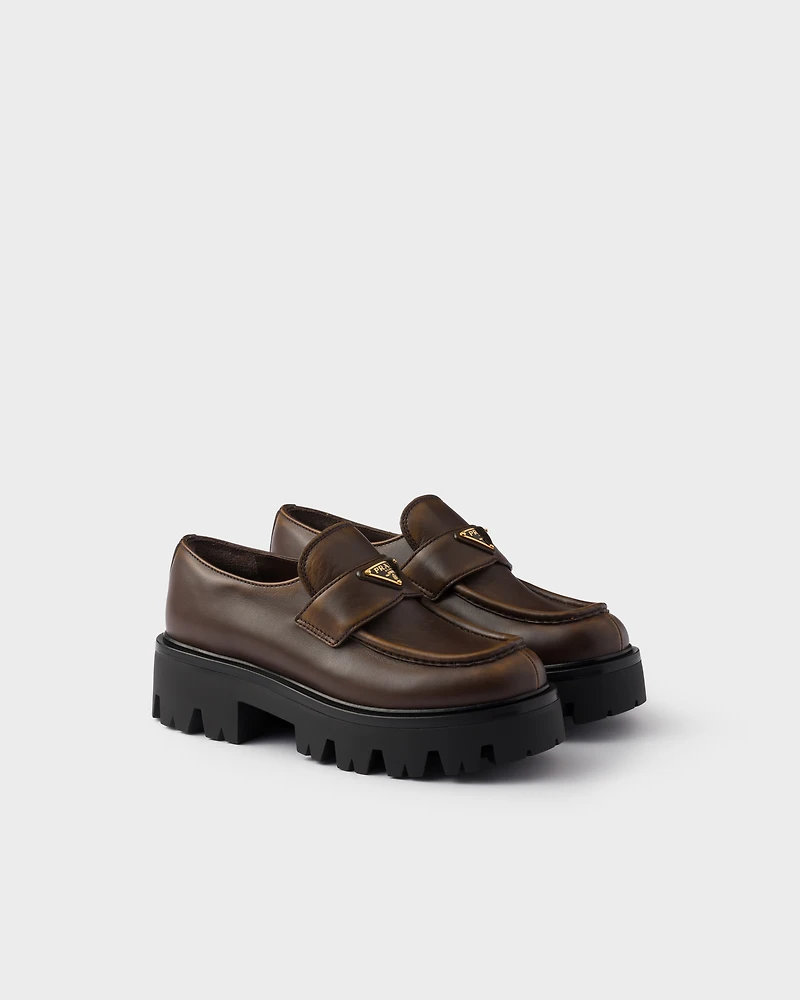 Leather loafers