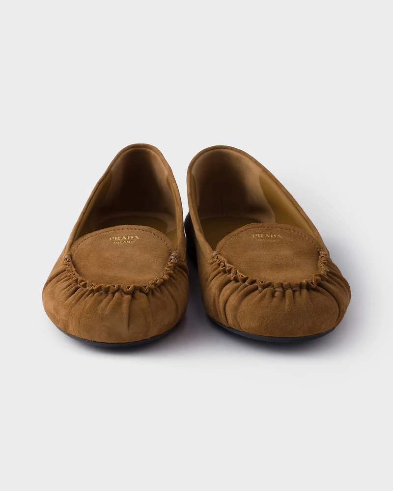 Suede ballerinas