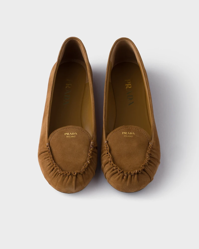 Suede ballerinas