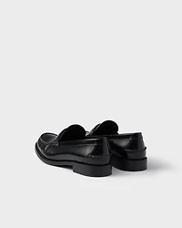 Brushed leather loafers