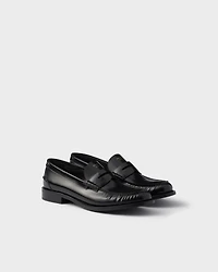 Brushed leather loafers