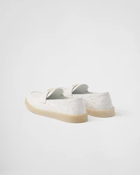 Ostrich leather loafers