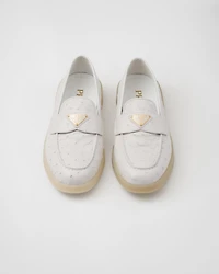 Ostrich leather loafers