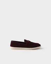 Suede leather loafers