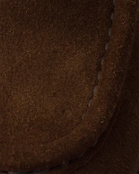 Chocolate suede loafers