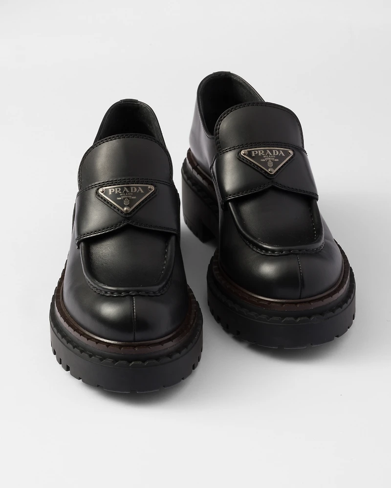 Double Chocolate leather loafers