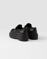 Double Chocolate leather loafers