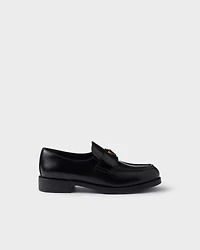 Brushed leather loafers