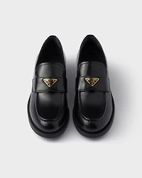 Brushed leather loafers
