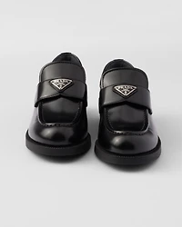 Brushed leather loafers
