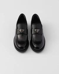 Brushed leather loafers