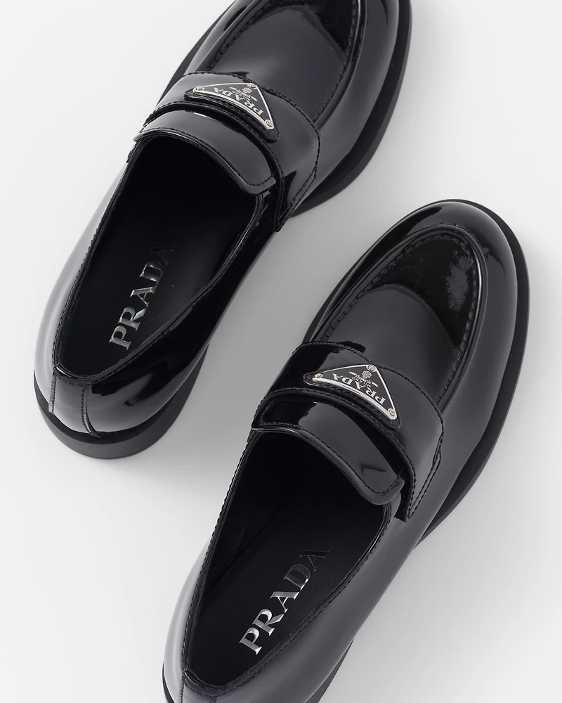Patent leather loafers