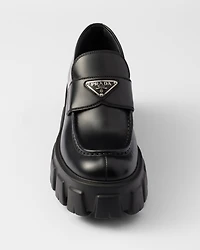 Brushed leather Monolith loafers