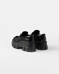 Brushed leather Monolith loafers
