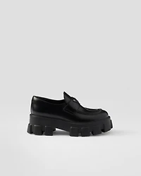 Brushed leather Monolith loafers