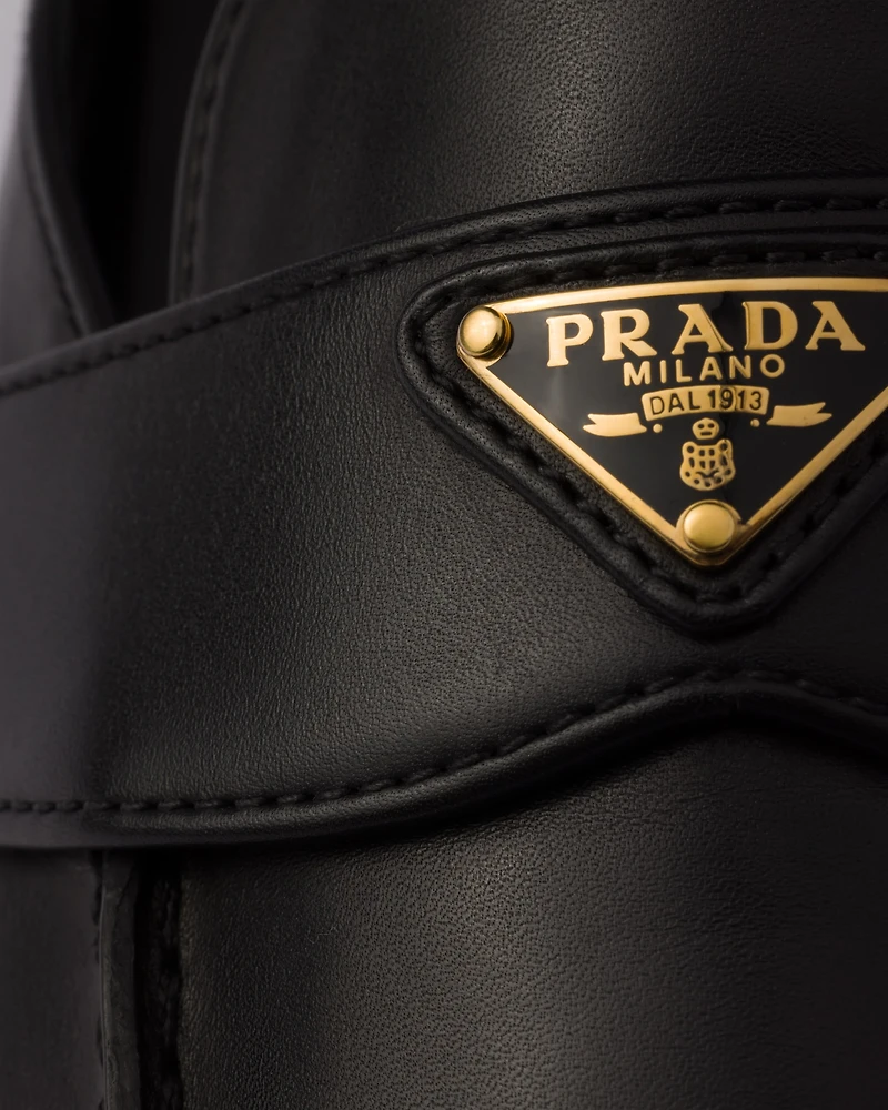 Leather slippers