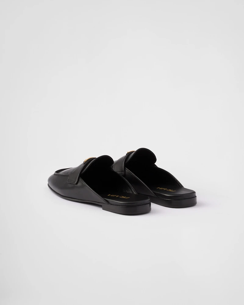Leather slippers