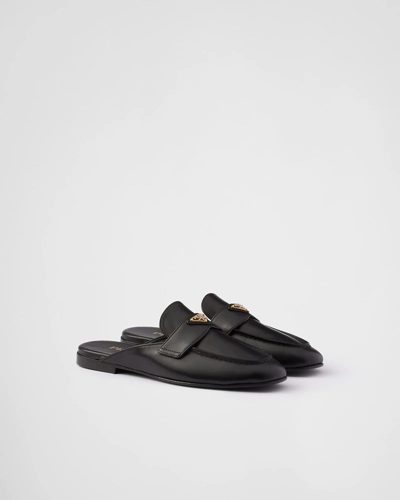 Leather slippers