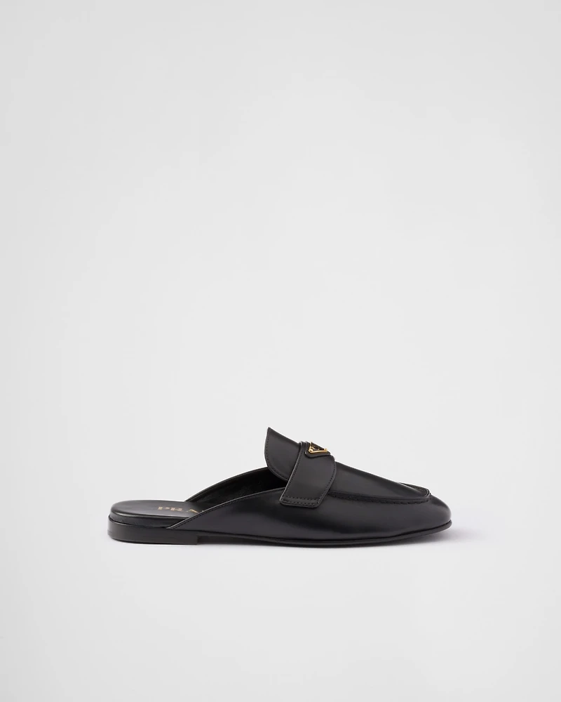 Leather slippers