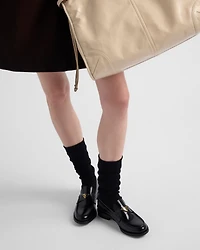 Brushed leather loafers