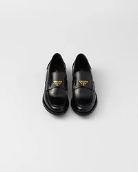Brushed leather loafers