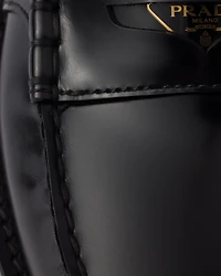 Brushed leather loafers