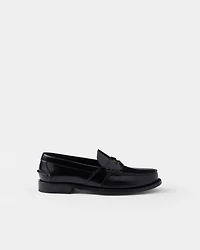 Brushed leather loafers