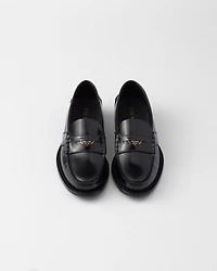 Brushed leather loafers