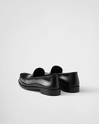 Brushed leather loafers