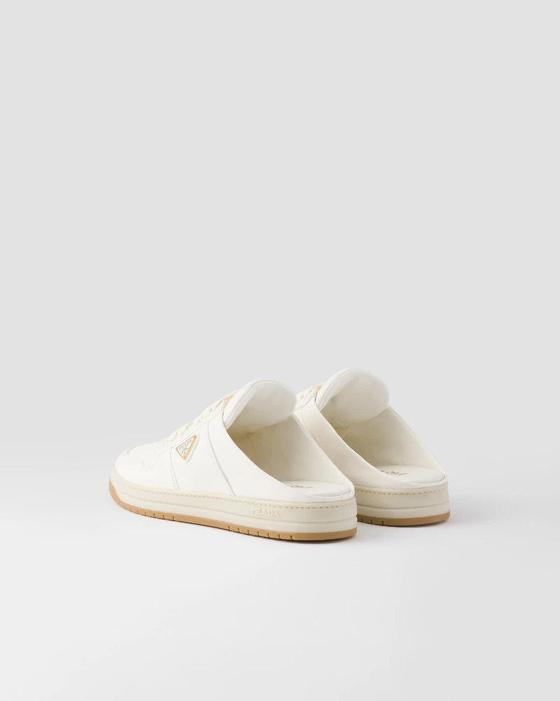 Nappa leather sneaker mules