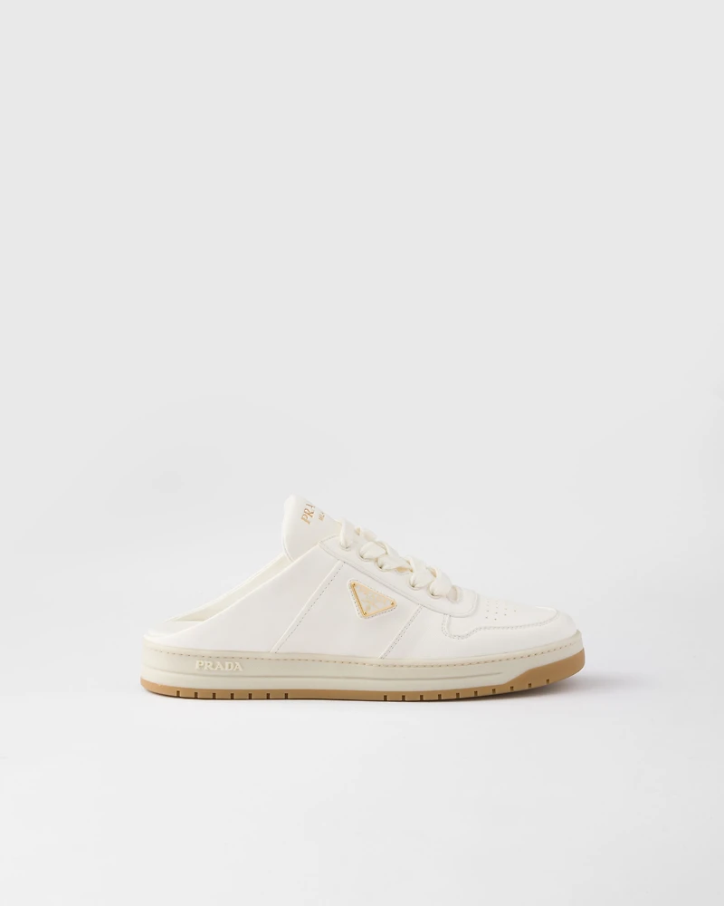 Nappa leather sneaker mules