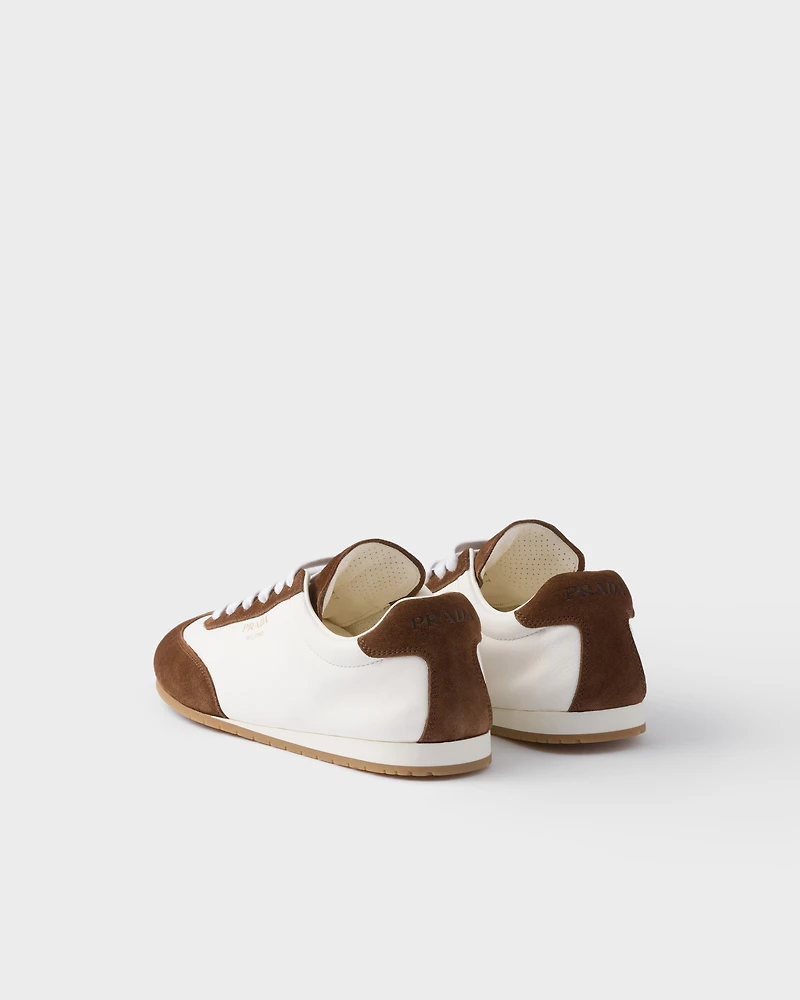 Nappa leather and suede sneakers