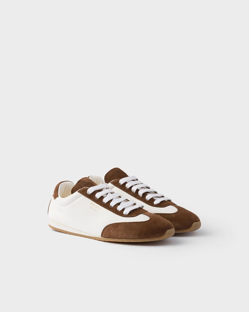 Nappa leather and suede sneakers