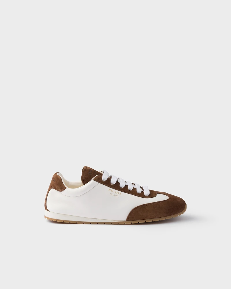Nappa leather and suede sneakers