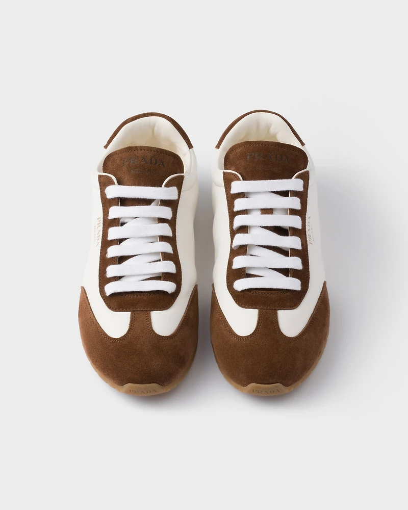 Nappa leather and suede sneakers
