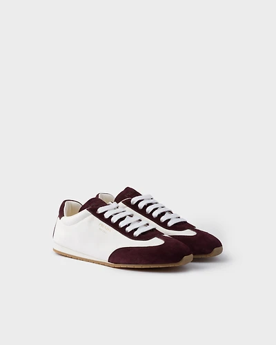 Nappa leather and suede sneakers
