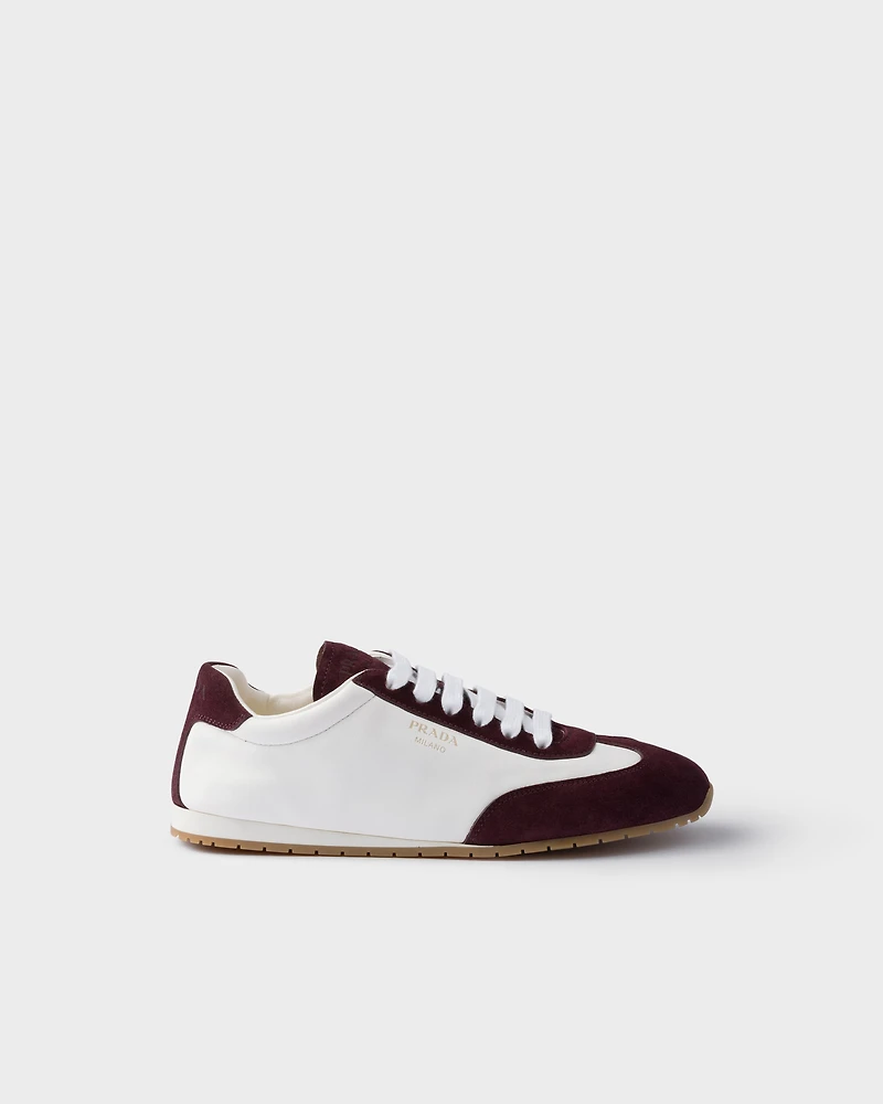 Nappa leather and suede sneakers